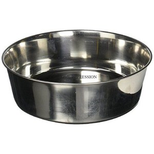 Tazón de comida para perros de lujo pulido con espejo metálico brillante de acero inoxidable, ecológico, para comer lento, hecho a mano, de gran tamaño - Product Image 3