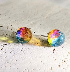 ต่างหูเงินแท้ 925 โอเชียน ไฟร์ กาแล็กซี่ โอปอล รับรองโดย IGI สไตล์คลาสสิกสำหรับผู้หญิง ของขวัญวันครบรอบ งานหมั้น งานแต่งงาน - Product Image 4