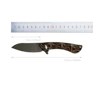 มีดพกพาแบบพับได้มีดล่าสัตว์กลางแจ้งด้ามจับ G10มีสไตล์งานตามสั่ง - Product Image 1