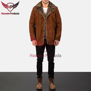European Design Men's Faux <b>Fur</b> Leather Blazer Classic Style Skinny Fit High Quality Plus Size Coats - Product Image 2