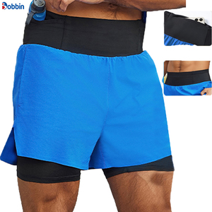 Shorts pour hommes personnalisés, shorts de course pour hommes, shorts en nylon tissé, pantalons confortables à double couche, shorts de sport doublés pour hommes - Product Image 4