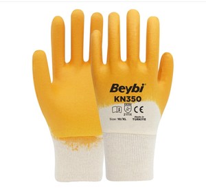 KN350 coton industriel robuste sécurité main latex usine en gros construction caoutchouc jardin équipement de protection gants - Product Image 1