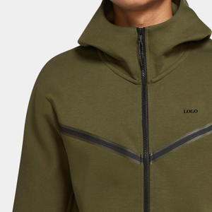 Conjunto Deportivo de Alta Calidad para Hombre, Sudadera con Cierre y Pantalones Deportivos de Algodón Suave, Ropa Casual para Hombre, Conjunto Deportivo al por Mayor de Color Liso - Product Image 4