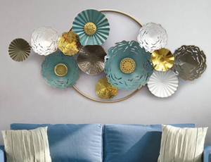 AK Laiton Moderne Décoratif Multi Couleur Designer Cercle Mur Art Pour La Maison Décoration Salon - Product Image 3