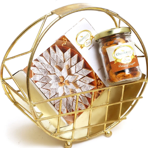 Panier en métal d'inspiration vintage pour des présentations de cadeaux intemporels et élégants pour un retour et un cadeau de mariage au prix de gros - Product Image 6