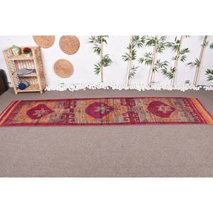 Vintage bohème rouge Orange turc tapis 9x12 Rectangle Patchwork Design laine matériel Latex support pour entrée chevet nouveau - Product Image 2