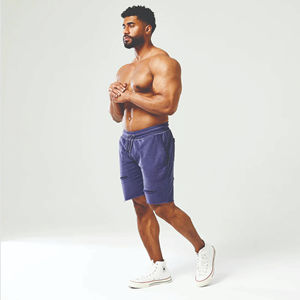 Pantalones cortos deportivos medianos de alta calidad 2025, ajuste Regular, cintura elástica, 70% algodón, 30% poliéster reciclado, forro polar francés Terry - Product Image 1