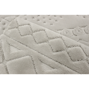 Louis Light Grey Recycled Cotton Jacquard Bath & Shower Mats Custom Turkish <b>Rugs</b> Wholesale - Product Image 2