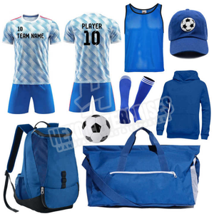 Soccer Uniform Sets Solid Color Sublimation Match Training Soccer Uniform Kits With Hoodies Duffle Bag <b>Socks</b> Shoes And Ball - Product Image 2