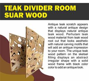 DIVISOR DE HABITACIÓN DE MADERA DE TECA, MUEBLES PARA EL HOGAR DE MADERA DE SUAR - Product Image 2