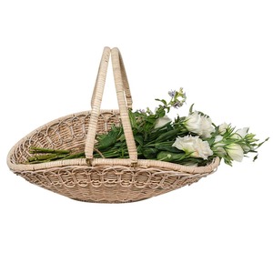Panier de rangement moyen en rotin fait main, paniers de rangement en rotin naturel, multifonctionnel et moderne, fabriqué au Vietnam - Product Image 5