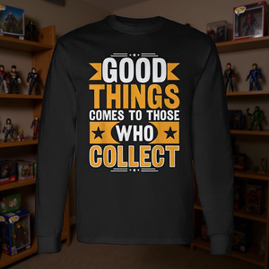 T-shirt à manches longues avec citation de meme pour collectionneurs et fans de figurines - Vêtements promotionnels de qualité supérieure - Product Image 3