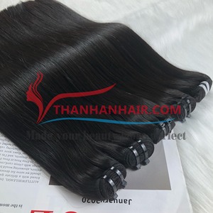 ¡ALTA CALIDAD SUPERIOR! Extensiones de cabello de trama de Vietnam Cabello humano recto de hueso Cabello de Vietnam dibujado Doble - Product Image 5