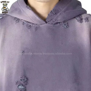 Sweat-shirts personnalisés pour hommes, effet usé, mélange de coton, pour un style streetwear moderne, tenues décontractées, mode urbaine et usage quotidien - Product Image 4
