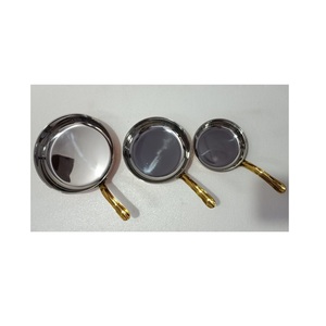 กระทะทำจากทองแดงและสเตนเลสสตีลใช้ในครัวเตาแม่เหล็กไฟฟ้ากระทะแก้วที่เสิร์ฟเครื่องครัวสุดหรู - Product Image 3