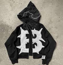 Sudaderas y Hoodies Cortos para Hombre de Alta Calidad, Personalizadas, con Parches Bordados Desgastados, Estilo Vintage, Lavado Ácido - Product Image 4