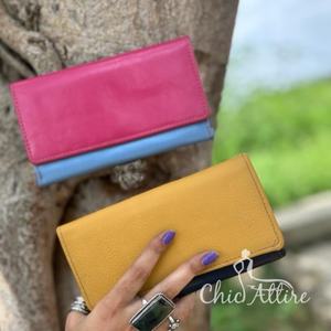 Nuevo bolso de mano de cuero de Color arcoíris reciclado hecho a mano Real para mujer, monedero multiusos de Color rechoncho elegante, tarjetero ATM, carteras de moda - Product Image 1