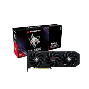 P o W e r C o l o r Hell Hound RX 9060 XT 16GB GDDR6 PCIe 5,0 VGA RX 9060XT GPU RX9060 XT Tarjeta de video - Product Image 1
