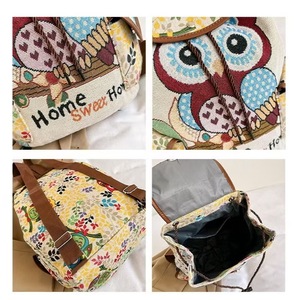 Sac à dos décontracté fait à la main en tissu tissé de style bohème (Cat) - Product Image 3