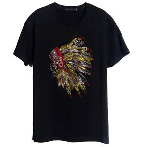 Camisetas de Algodón 100% con Pedrería, Ajuste Holgado, Impresas, Personalizadas con Tu Propio Diseño, Ecológicas, Transpirables y de Secado Rápido para Hombre - Product Image 1