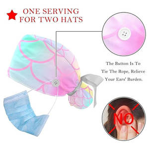 Sombrero de enfermería impreso personalizado con tela suave Sombrero de enfermería OEM para clínicas Dentistas y trabajadores de la salud - Product Image 2