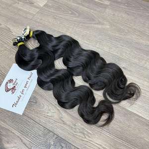 เทปคลื่นลอนแบบหลวมจากกัมพูชาผมมนุษย์ดิบ - Product Image 3