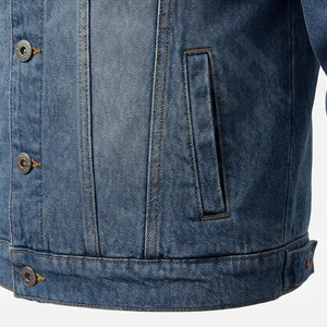 Ensemble veste et pantalon en denim pour homme, style hip-hop, vente chaude, nouvelle arrivée, deux pièces, blazer à col montant, style streetwear réversible - Product Image 5
