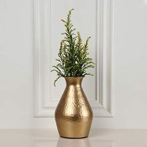 Brass Finished Rough Hammered Flower <b>Vase</b> in Two Sizes Made in Sheet Aluminium Home Decor Flower <b>Vase</b> Metal <b>Vase</b> - Product Image 1