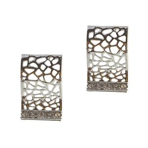 The99Jewel Fine Cuff Pendientes Black & White Austrian Stone Dangler - Product Image 1