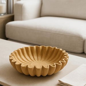 Cuenco con volantes de piedra de mármol Natural de lujo, exhibición elegante de dulces de frutas y flores, decoración del hogar superventas, superventas al por mayor - Product Image 2