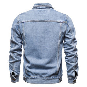 Haute Qualité Noir Denim Veste Lâche Plusieurs Poches Manteau Solide Lavé Jeans Vestes pour Hommes Tendance Casual Denim Vestes pour Hommes - Product Image 3