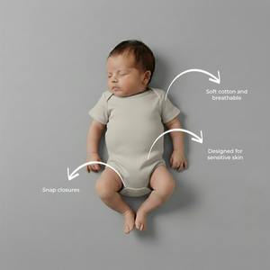 Body para Bebé de Algodón Suave y Cómodo para Uso Diario y para Dormir - Product Image 4