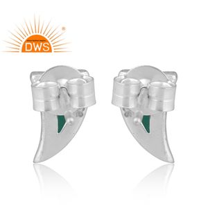 Última tendencia fina plata esterlina natural verde ónix piedra preciosa Horne diseño personalizado joyería fabricante - Product Image 4