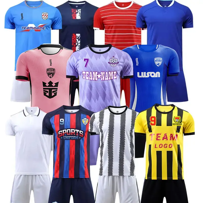 LUSON New Design Football Jersey Set Soccer Team Mens Football Shirt Custom Soccer Uniforms Jerseys