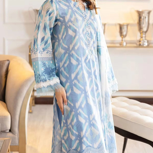 Adorables trajes de colección de algodón 2024 para mujer, trajes de algodón pakistaní de verano, trajes de algodón de diseñador estampados, último diseño - Product Image 1