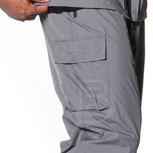 Men's Casual Straight Street Style Pants High Waist Mid Waist Options <b>Black</b> Cotton Nylon Worested Fabric Drawstring Closure OEM - Product Image 4