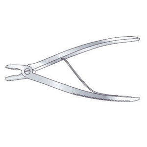 Instruments orthopédiques 190mm largeur 4mm os Rongeur écraser droit manuel puissance acier matériel - Product Image 1