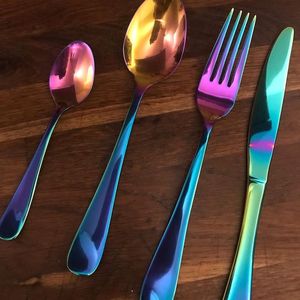 Vaisselle en argent personnalisée à logo tendance 2025, vente en gros, acier inoxydable, cuillère à dessert colorée, cuillère à café ronde, cuillère à dégustation - Product Image 5