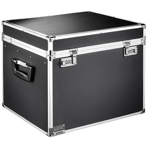 Leitz DIN A4 Hanging <b>File</b> Box with 30 Hanging <b>Files</b> Wood Plastic-Coated Black/Chrome LEITZ for Paper & Media <b>Storage</b> - Product Image 2