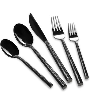 Elegante juego de cubiertos de cinco piezas, cubiertos con espejo de acero inoxidable brillante para el hogar, cocina, banquete, fiestas de boda - Product Image 2