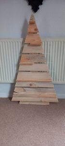 DESSOUS DE L'ARBRE DE NOËL DÉCORATION ÉCOLOGIQUE CADEAU FAIT À LA MAIN Arbre en bois ornemental Fabriqué en cerisier un arbre pour toute saison - Product Image 6