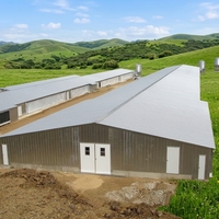 Structure en acier sur mesure pour étable à vaches laitières, bâtiment d'élevage ventilé pour bétail