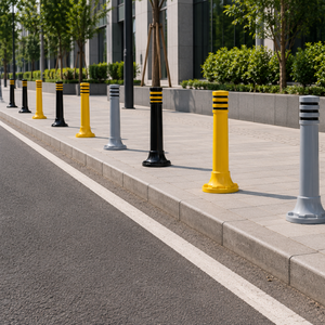 Bolardo de Tráfico Compuesto de 75 cm, Poste Delimitador de Seguridad para Carreteras, Estacionamientos y Espacios Urbanos - Product Image 6