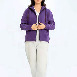 Sudadera con Capucha y Cremallera para Mujer, Ropa Urbana de Invierno, Colores Personalizados Disponibles, Logotipo Personalizado en la Parte Delantera, Tejido Transpirable, Venta al Por Mayor - Product Image 1