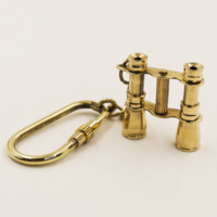 Porte-clés personnalisable en laiton vintage, design jumelles nautiques tendance, durable, léger, haute qualité, livraison rapide, pour vélo