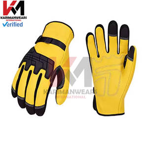 Gants de travail de mécanicien de service OEM Gants de sécurité personnalisés très résistants aux chocs Construction industrielle en cuir Utilisation automobile - Product Image 4