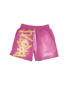 Pantalones cortos para correr con estampado de lavado ácido hechos a mano con serigrafía de algodón de rizo francés y pantalones cortos de hombre con diseño de cordón - Product Image 6