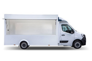 Camión de Comida Móvil Blanco, Carrocería de Acero de 4.8m, Diseño Cuadrado para Catering al Aire Libre y Uso en Cocinas Callejeras - Product Image 4