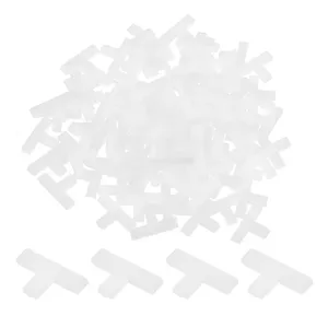 400ชิ้นสีขาว5มม. 3/16 "กระเบื้องปูพื้นพลาสติก T-Shape spacers 1มม. คลิปปรับระดับกระเบื้องอุปกรณ์เสริมสำหรับกระเบื้องปรับระดับ - Product Image 1