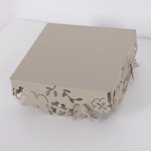 ที่ใส่กระดาษเช็ดปากสำหรับตกแต่งทำจากโลหะมีความต้องการมากที่สุดโต๊ะรับประทานอาหารค่ำสีเงินทรงสี่เหลี่ยมผืนผ้า - Product Image 4